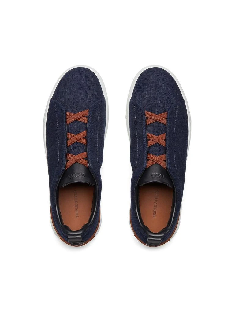 Zegna Zegna Denim Triple Stitch Sneakers 4