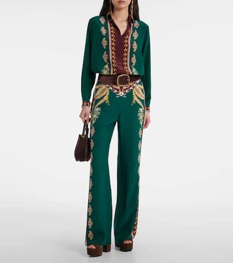 ETRO Printed oversized silk shirt 2