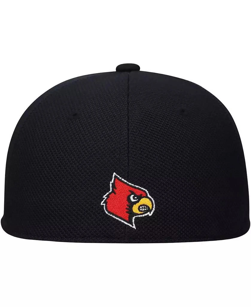 Adidas Men's Black Louisville Cardinals On-Field Baseball Fitted Hat 2