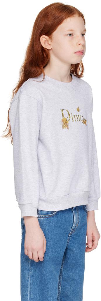 Dime Kids Gray Leafy Sweatshirt