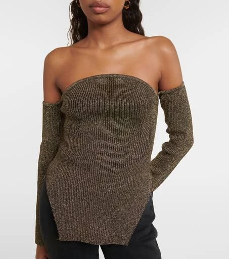 Khaite Maria off-shoulder top 4