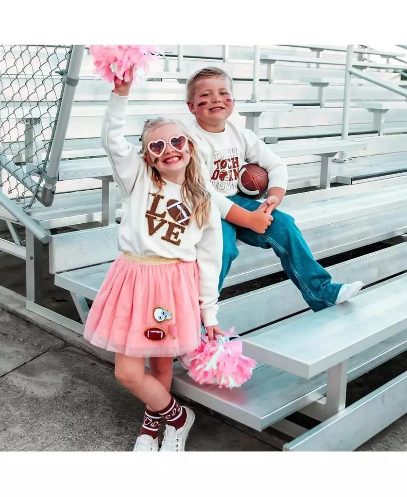 Sweet Wink Baby Girls Football Love Patch Sweatshirt 3
