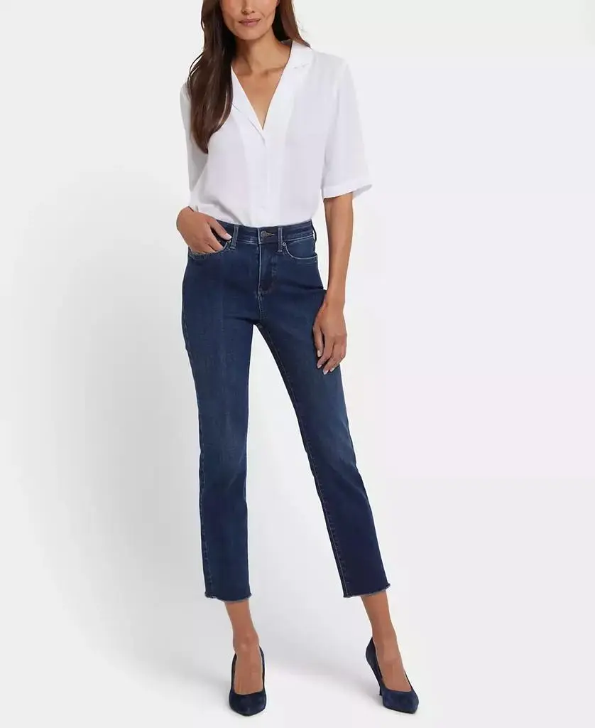 NYDJ Petite Sheri Slim Ankle Jeans with Rolled Cuffs and Lift Tuck Technology