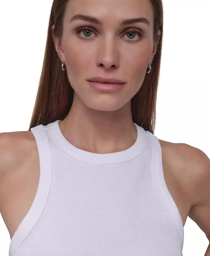 DKNY Sport Women's Ribbed High-Neck Racerback Tank Top 4