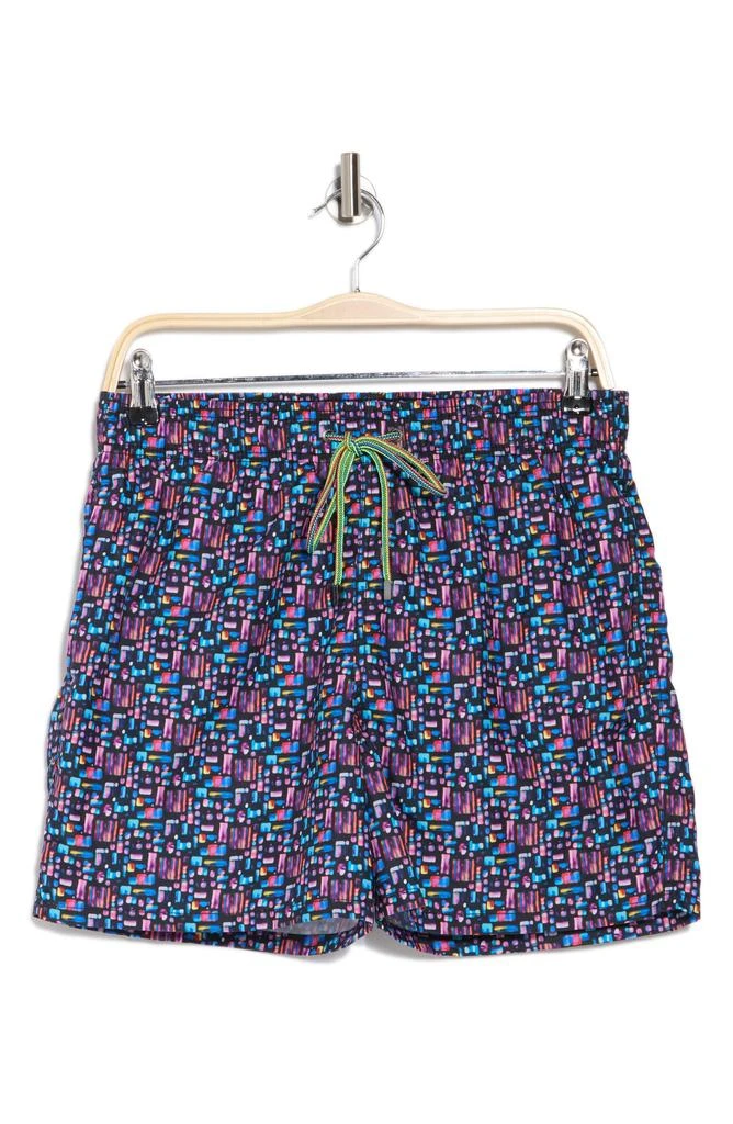 BUGATCHI Archer Printed Swim Trunks 3