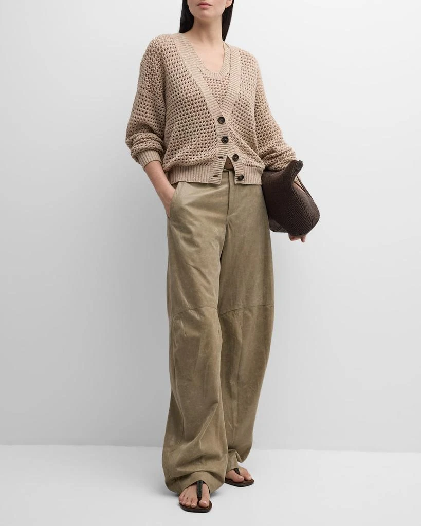 Brunello Cucinelli Open-Knit Tank Top with Sequin Detail 3