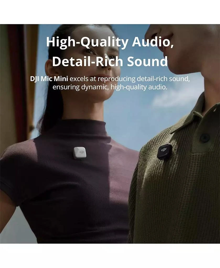 DJI Mic Mini Clip-On Transmitter with Built-In Microphone, Arctic White 6