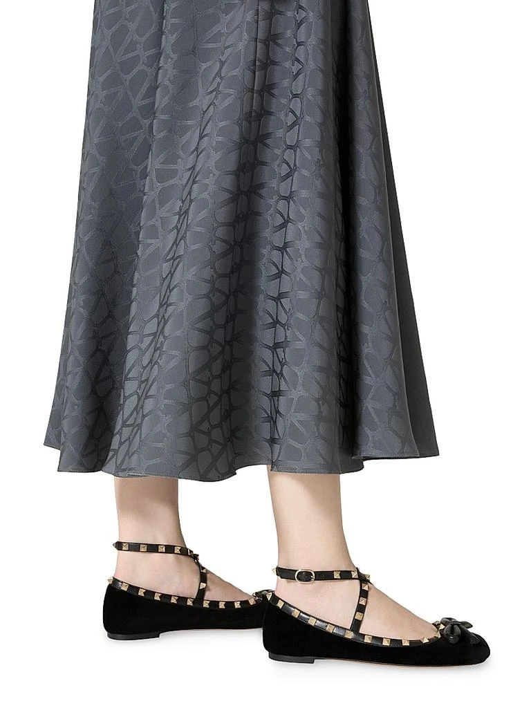 Valentino Rockstud 5MM Velvet Ballerina Flats 6