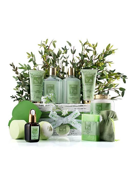 Lovery Tea Tree Bath Set - Luxury Aromatherapy Home Spa with Calming Mint Fragrance – 15 Pc