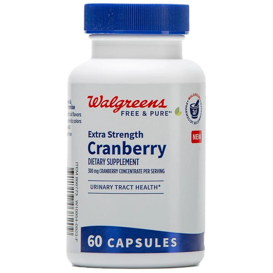 Walgreens Free & Pure Extra Strength Cranberry Supplement 300 mg Capsules for Urinary Tract Health 2