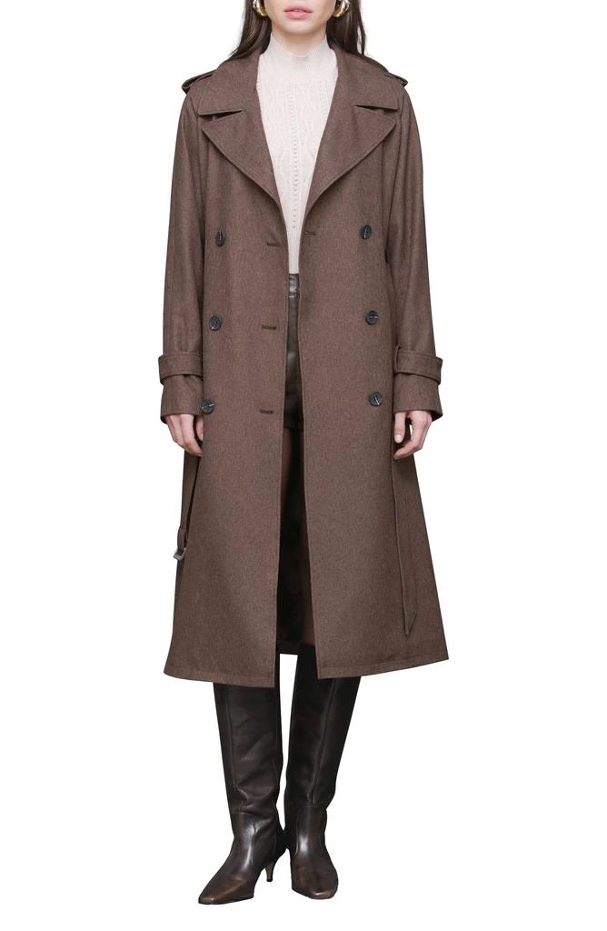 Avec Les Filles Slouchy Double Breasted Trench Coat