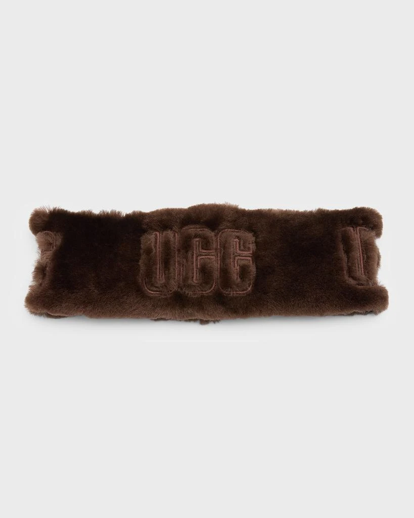 UGG Exposed Logo Sheepskin Headband 1