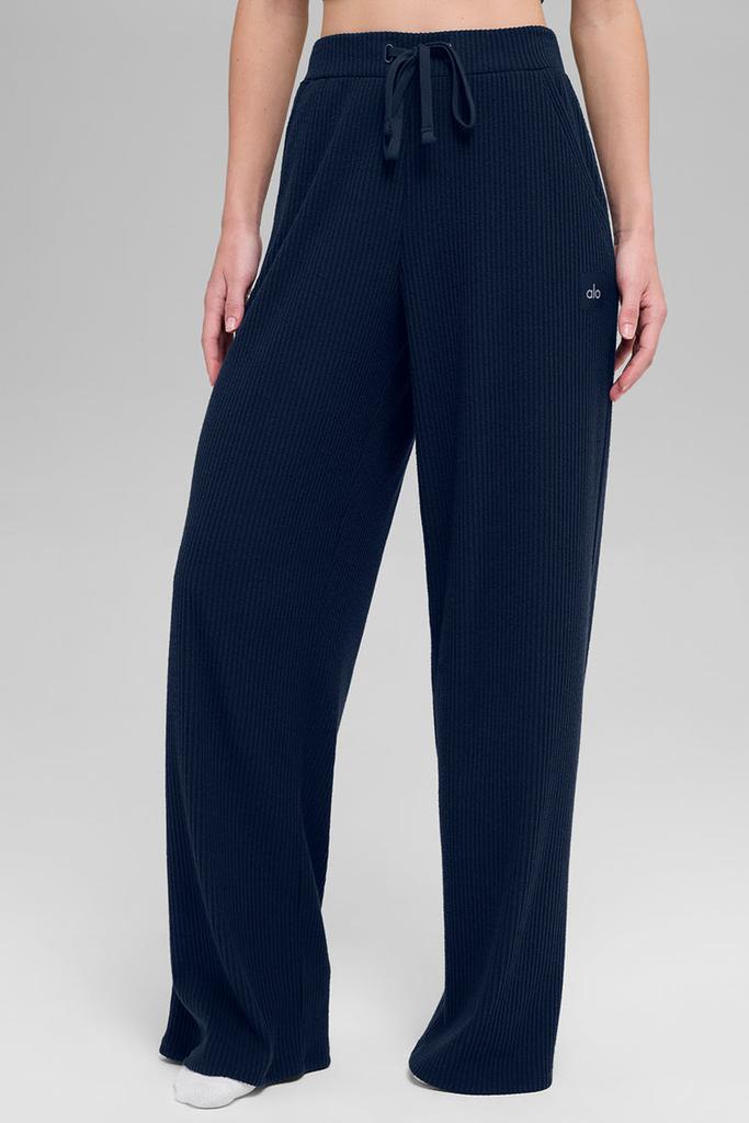 Alo Muse Wide Leg Pant - Navy - Joggers - Free Shipping - BeyondStyle