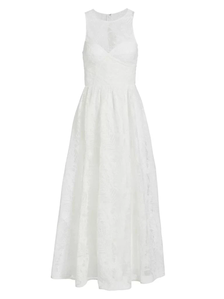 Monique Lhuillier Mylah Embroidered Fit &amp; Flare Midi-Dress 1