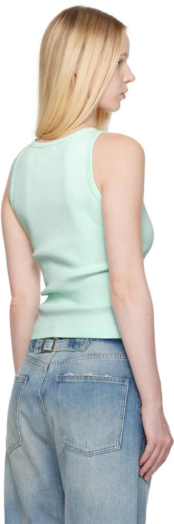 Casablanca Blue Ribbed Jersey Tank Top 3