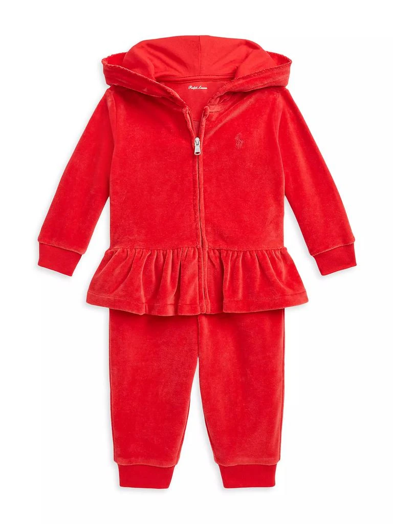 Ralph Lauren Baby Girl's Velour Sweatsuit 1