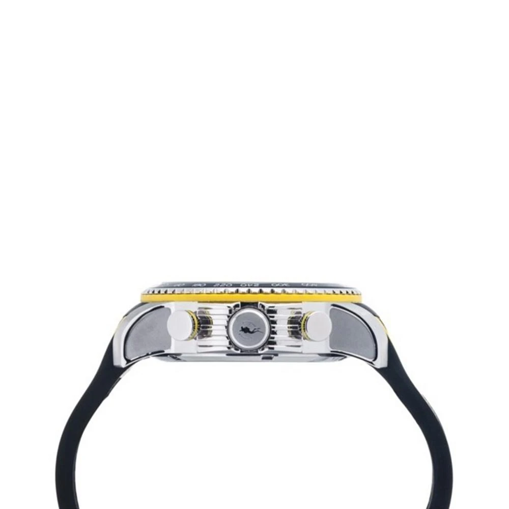 Strumento Marino Men's Chronograph Freedom Black Silicone Strap Watch 45mm 3