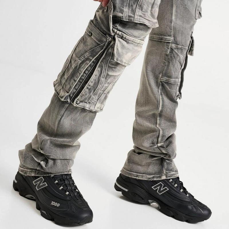 Smoke Rise Men's Smoke Rise Stacked Utility Cargo Denim Jeans 6