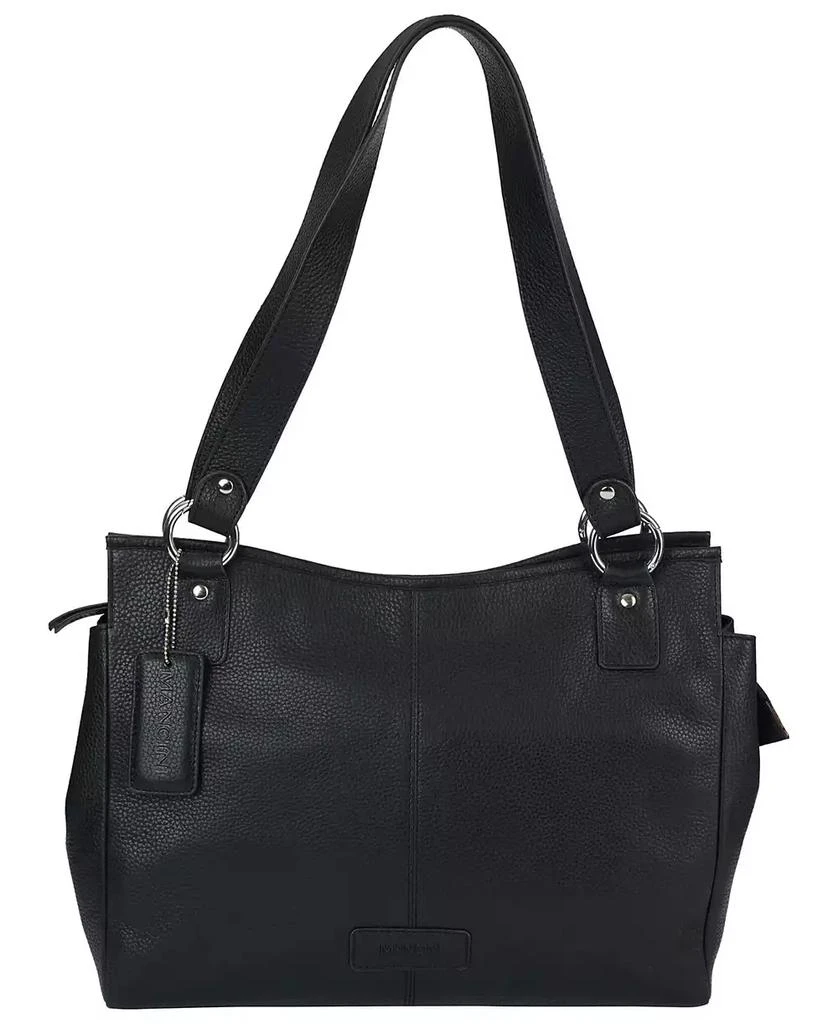 Mancini Leather Goods Pebble Kelsea Leather Shoulder Bag 1