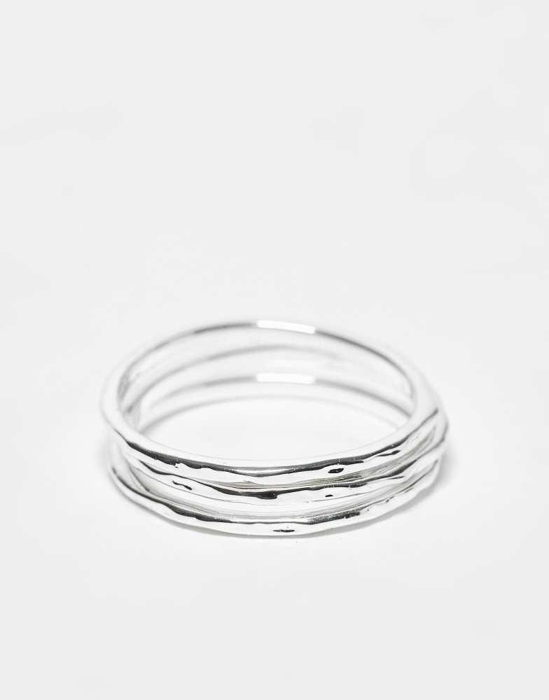 & Other Stories & Other Stories fine triple stacked ring in silver