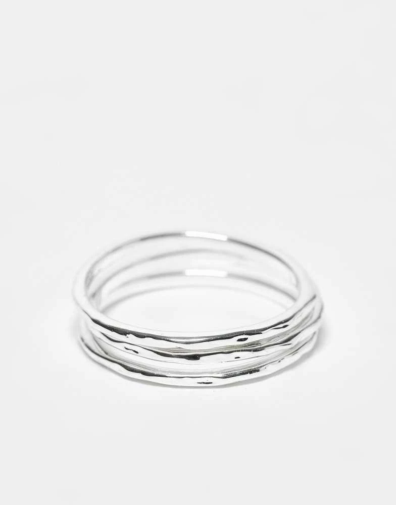 & Other Stories & Other Stories fine triple stacked ring in silver 2