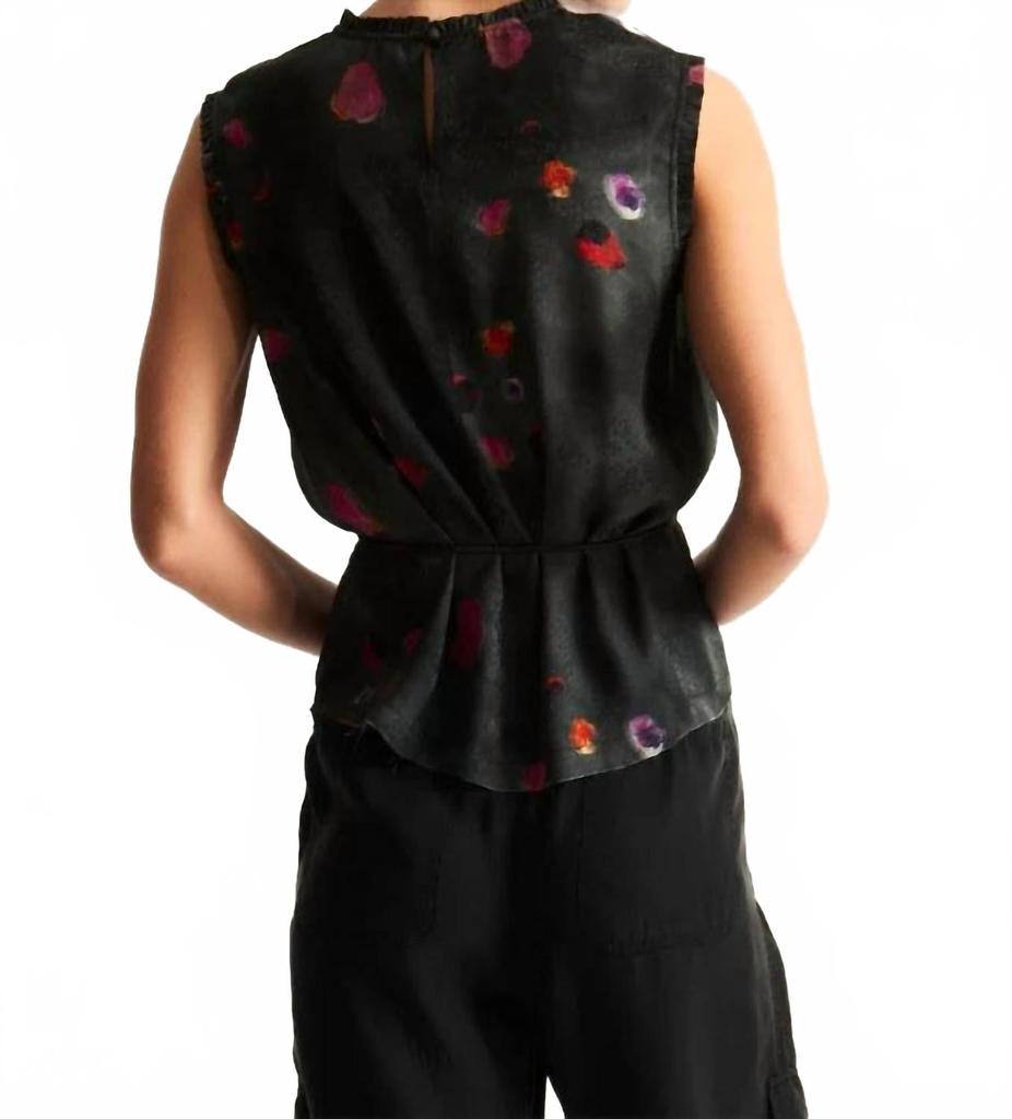 RAQUEL ALLEGRA Wilhelmina Top In Petal Black