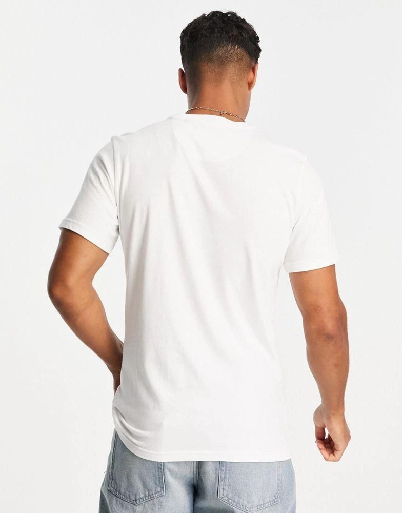 Barbour Barbour International Throttle slim fit logo t-shirt in white exclusive to ASOS 3