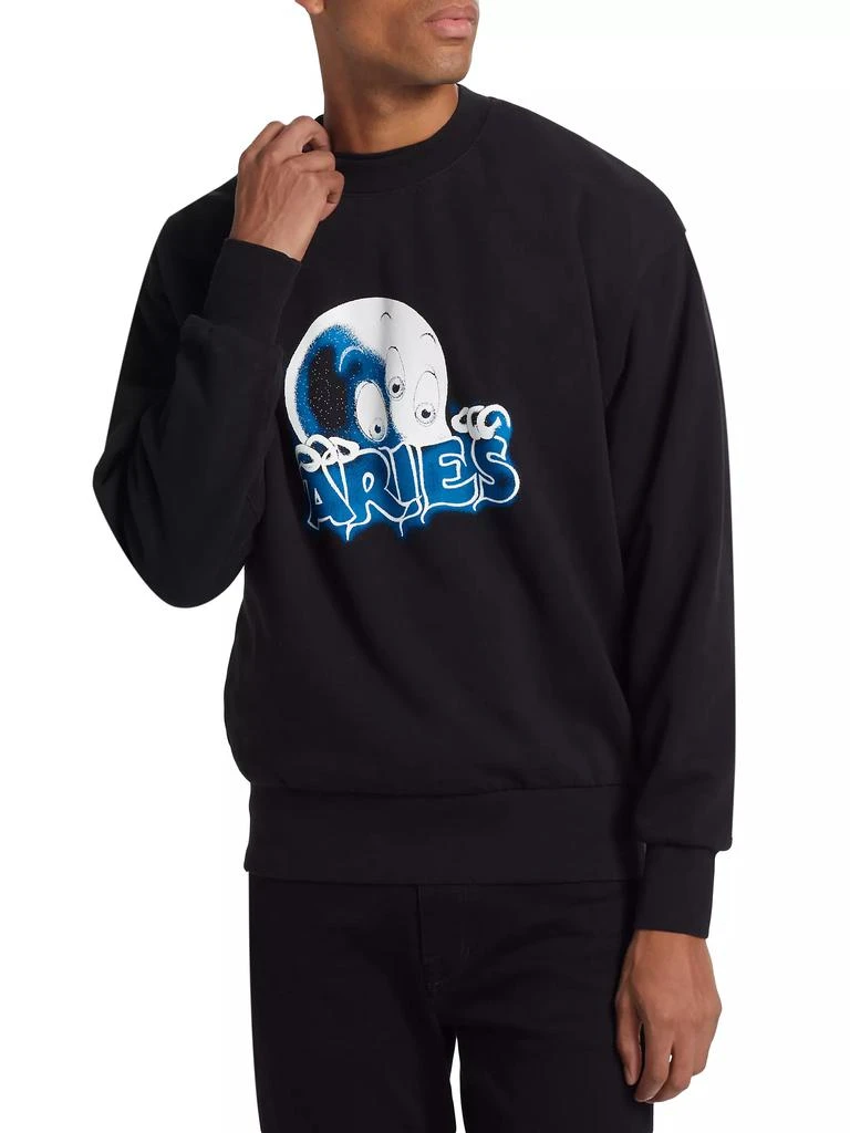 Aries Kasper Logo Cotton Sweater 3