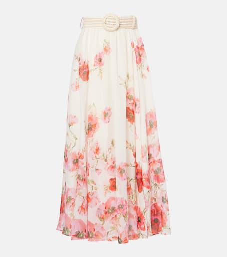 【Zimmermann】Lightburst floral cotton and silk maxi skirt Zimmermann Lightburst floral cotton and silk maxi skirt 1