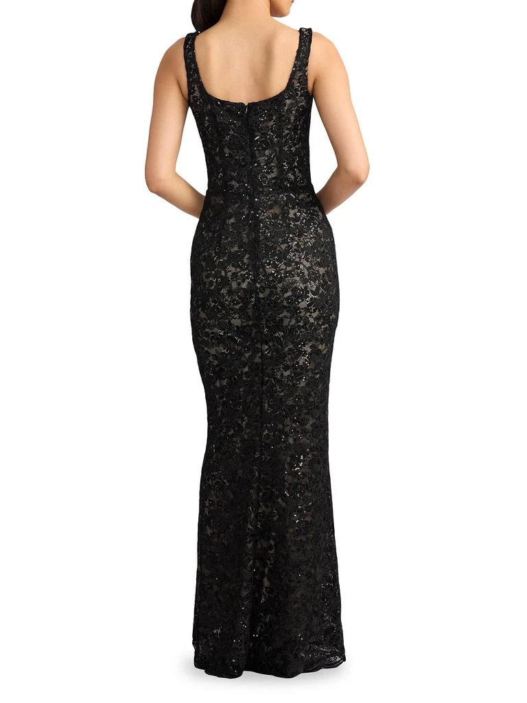 Zac Posen Lace 
Sequin Fitted Gown 2