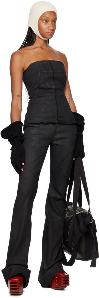 Rick Owens Black Porterville Bias Bootcut Jeans - Pants