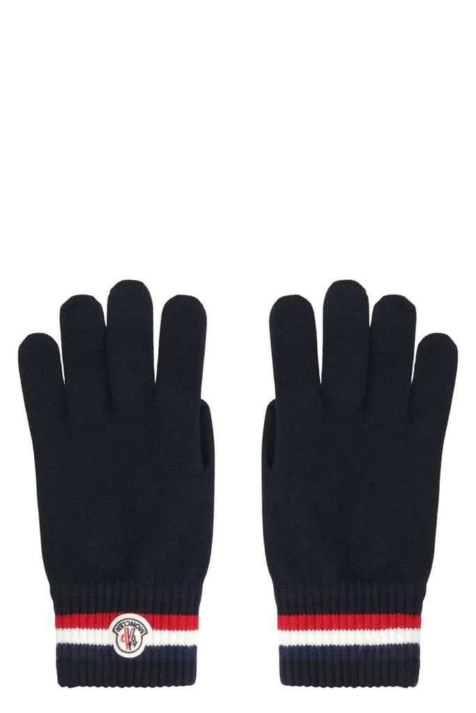 Moncler Moncler Tricolored Wool Gloves