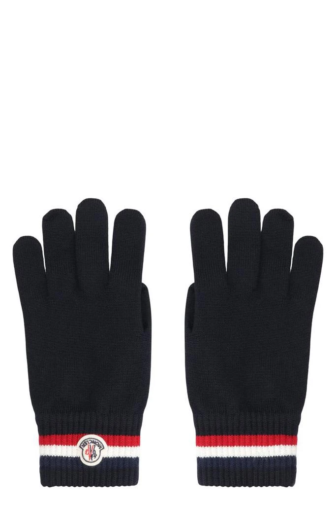 Moncler Moncler Tricolored Wool Gloves 1
