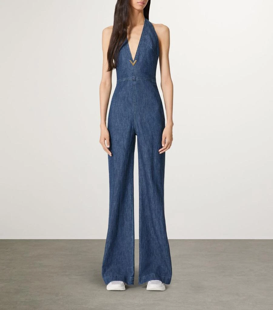 Valentino Denim Halterneck Jumpsuit 2