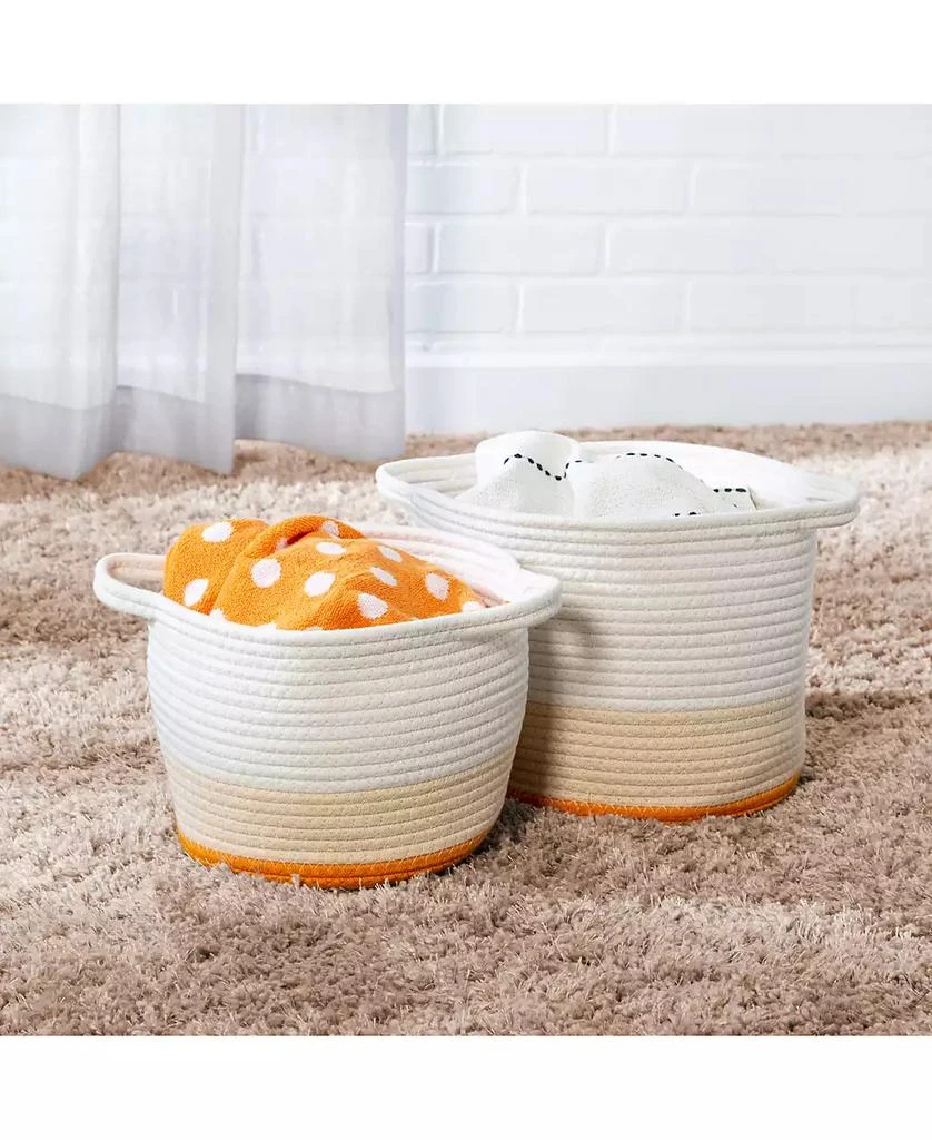 Honey Can Do Nesting Cotton Rope Storage Baskets, Set of 2 3