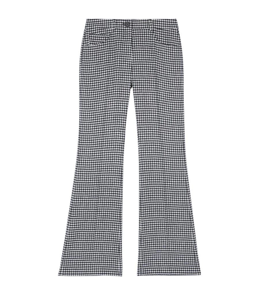 The Kooples Vichy Check Flared Trousers 1