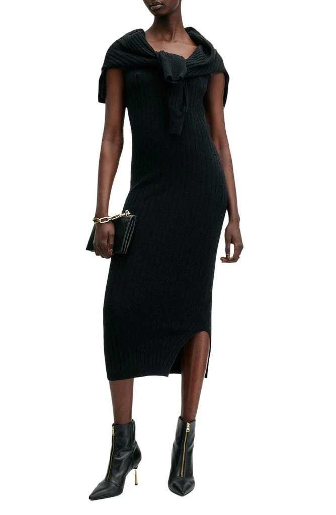 ALL SAINTS Margot Rib Wool Blend Crop Sweater & Midi Sweater Dress Set 7