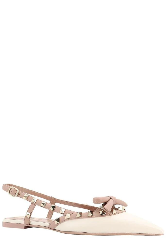 Valentino Valentino Garavani Rockstud Pointed Toe Slingback Ballerina Shoes 2