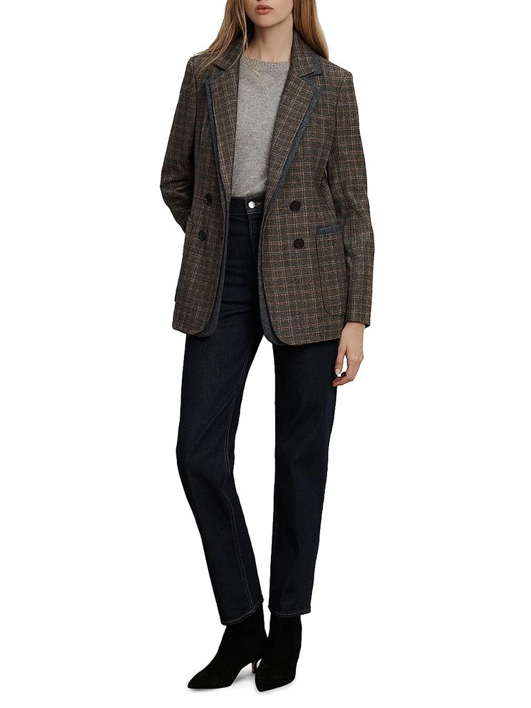 VERONICA BEARD Hedi Checked Wool-Blend Dickey Jacket 2