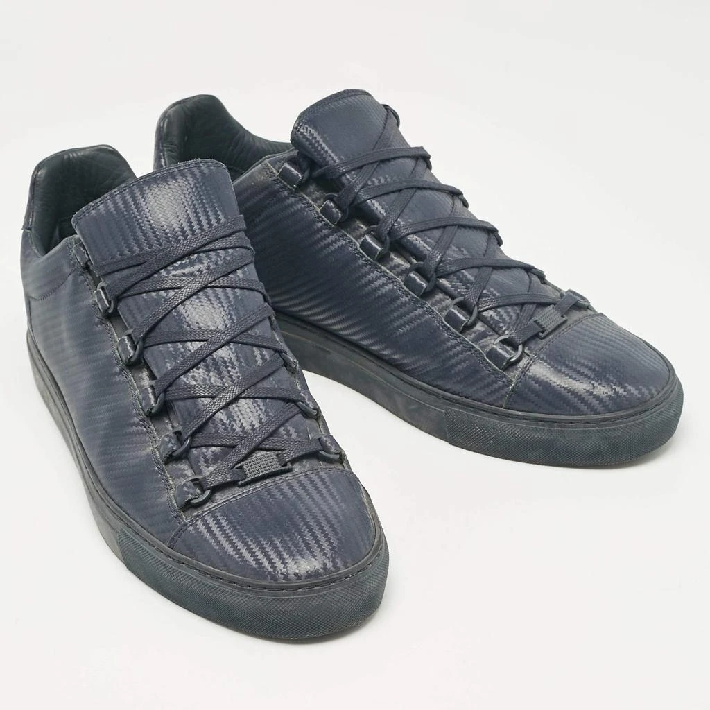 Balenciaga Balenciaga Navy Blue Leather Lace Up Sneakers Size 44 4