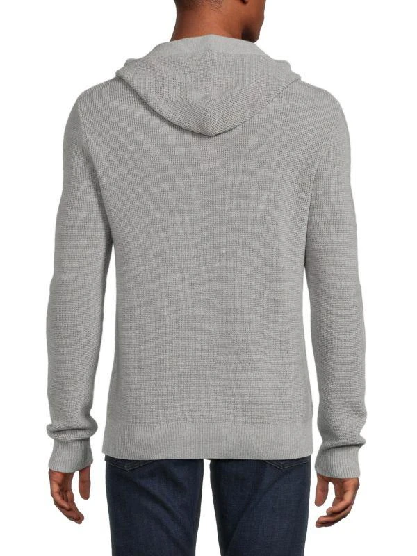 Bruno Magli Merino Wool Knit Henley Hoodie 2
