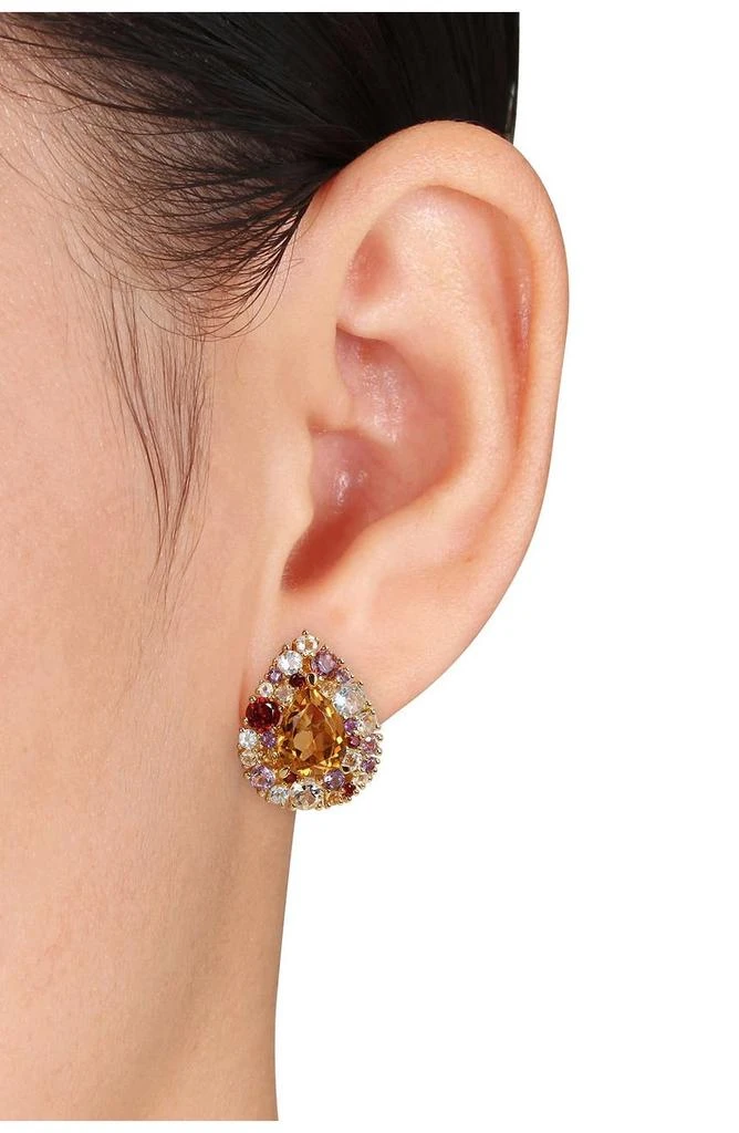 DELMAR Multicolor Gemstone Teardrop Earrings 3