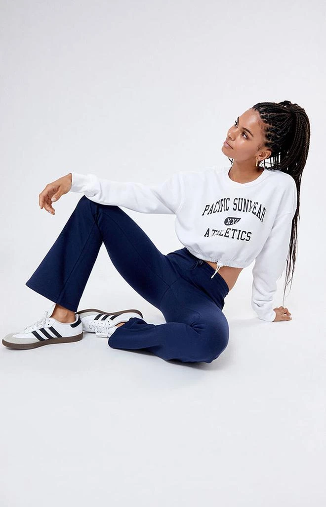 PacSun Pacific Sunwear Athletics Drawcord Cropped Sweatshirt 1