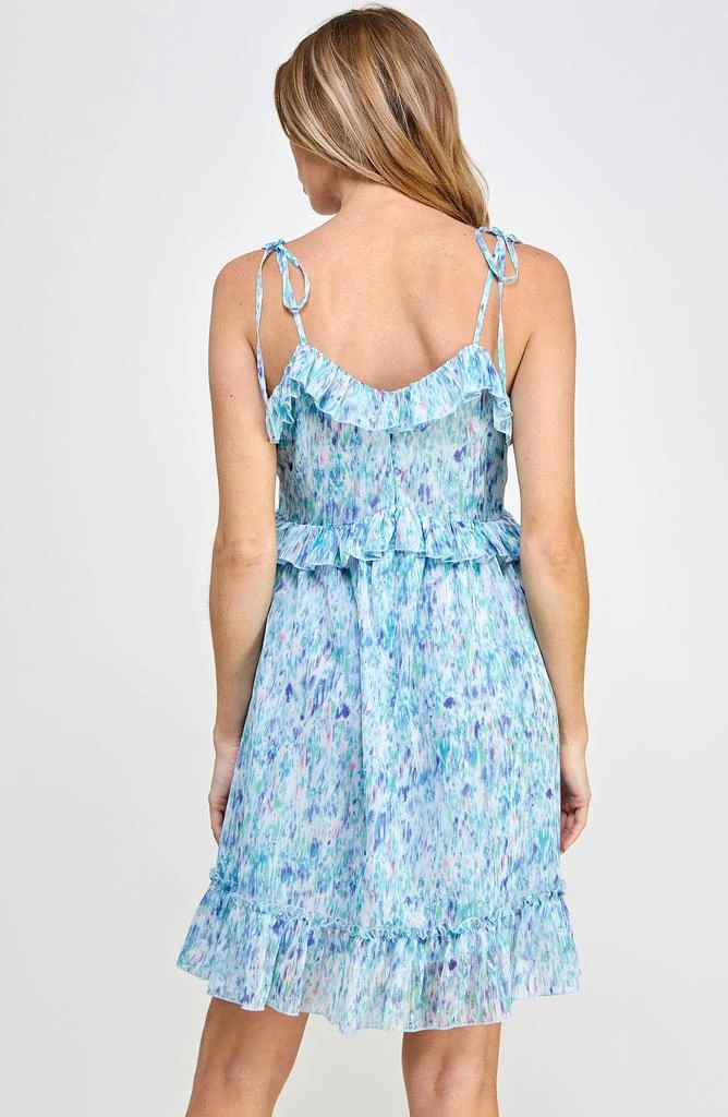 KOKO + MASON Sleeveless Ruffle Floral Print Minidress 6