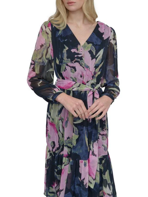DKNY Long Puff Sleeve Midi-Dress 4