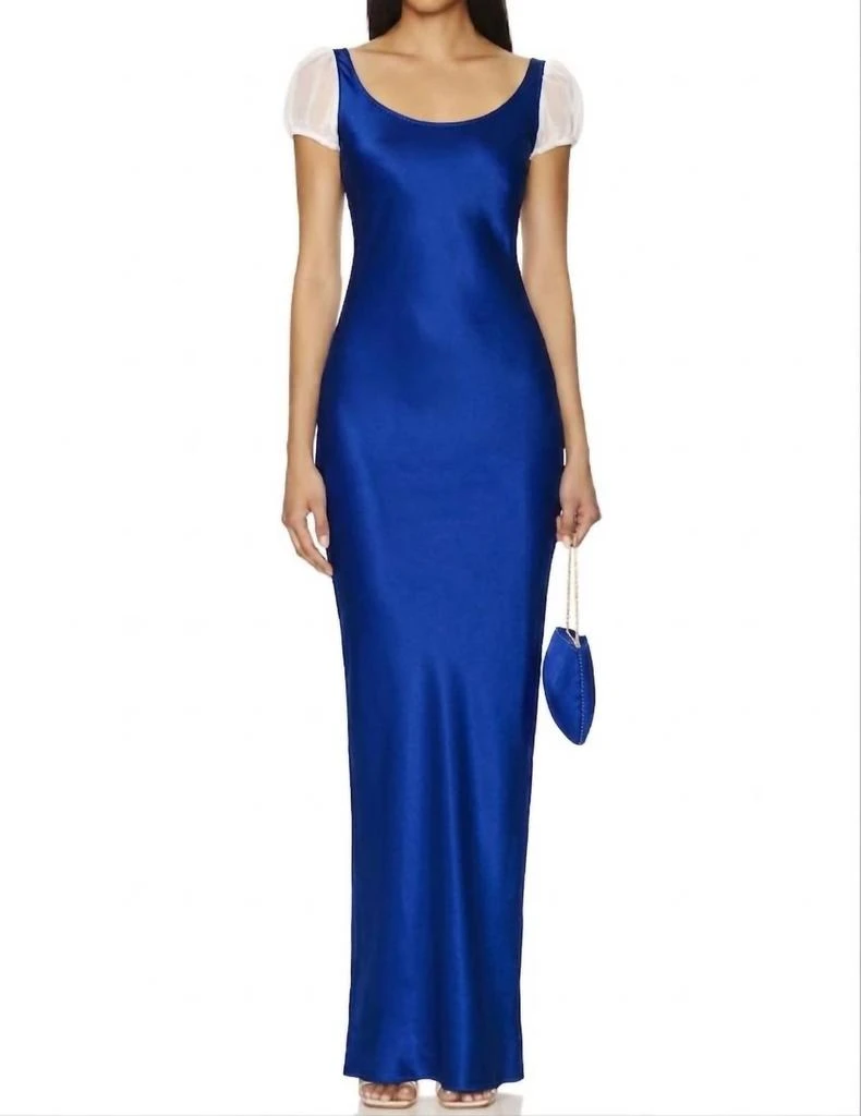chinese dress ladies Sleeveless Maxi Biella in Galactic Silk | Xs