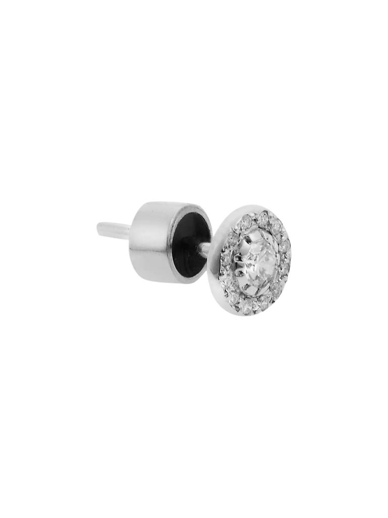 Ileana Makri Classic Solitaire 18K White Gold & Diamond Stud Earrings