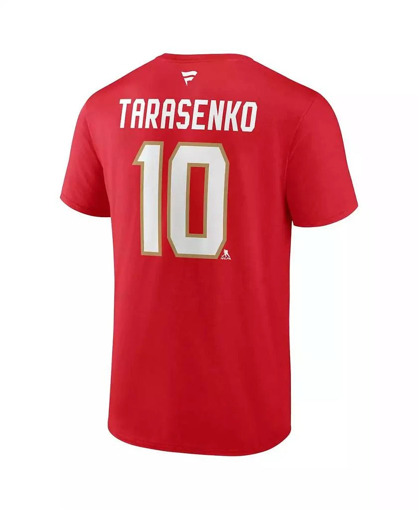 Fanatics Men's Vladimir Tarasenko Red Florida Panthers 2024 Stanley Cup Champions Authentic Stack Name Number T-Shirt 4