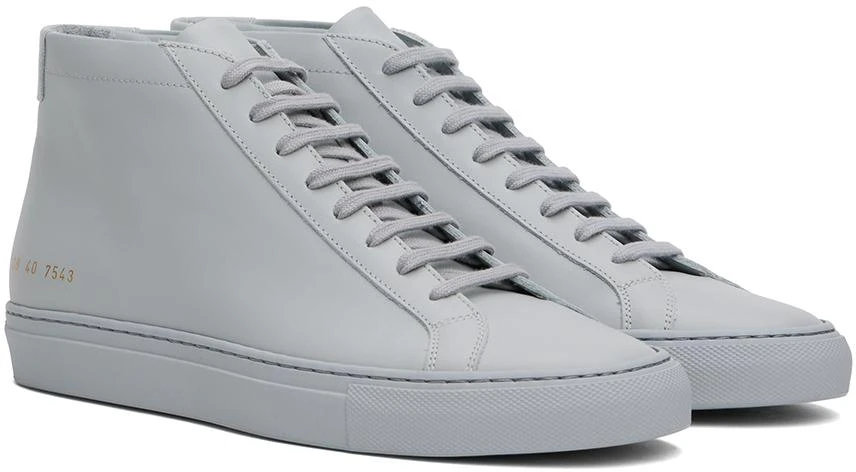 Common Projects Gray Achilles Mid Sneakers 4