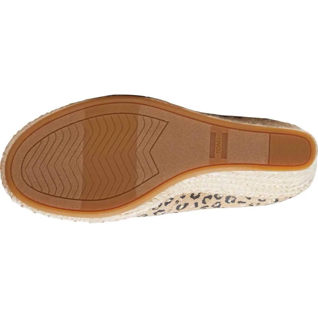 TOMS Women's Michelle Wedge In Natural Textured Cheetah 4